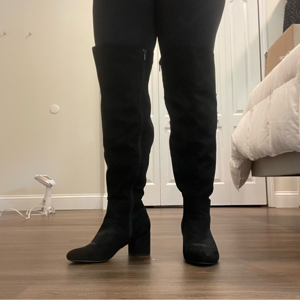 Torrid Wide Black Zip Up Over-the-Knee Boots 9.5
